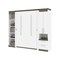 Bestar Orion 98W Full Murphy Bed with Narrow Storage Solutions (99W), White & Walnut Grey 116861-000017 - alternate 10